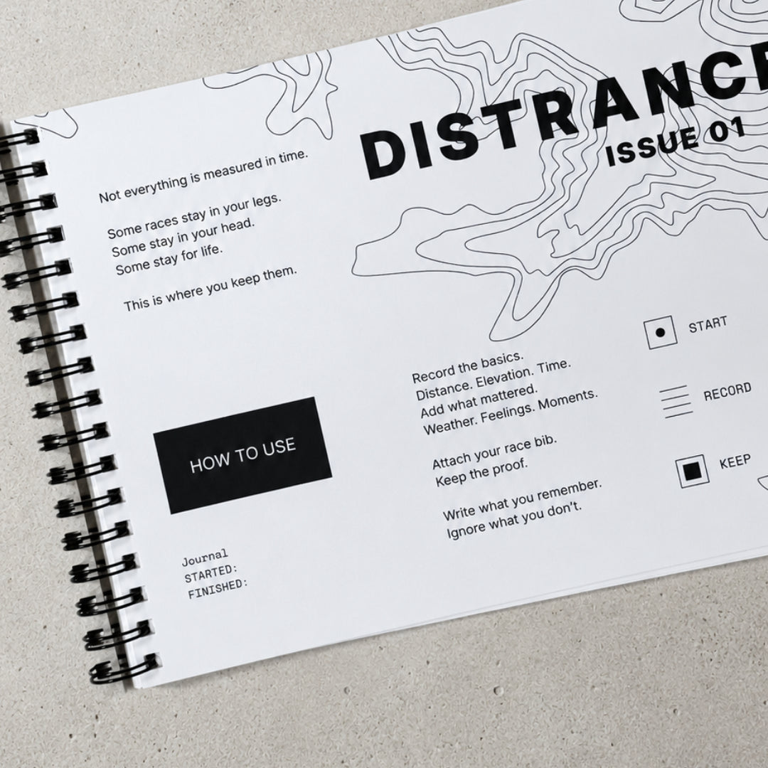 Distrance Race Bib Memory Journal